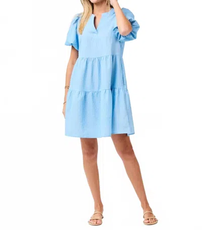 Mary Square Kinsley Knee Length Dress In Light Blue