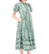 Mary Square Kinsley Midi Dress In Secret Garden In Multi