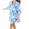Mary Square Laguna Mini Dress In Yacht Club In Multi