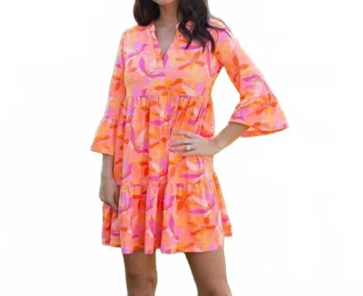 Mary Square Laguna Paradise Is Calling Dress In Orange