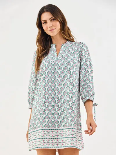 Mary Square Lainey Seersucker Dress In Sunshower Flora In Multi