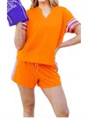 Mary Square Lauren Sequin Set In Orange & Purple