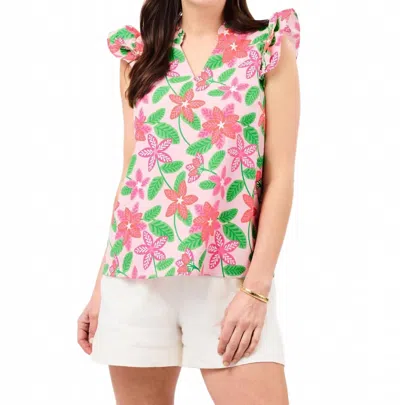 Mary Square Leigh Top In Island Muse Pink
