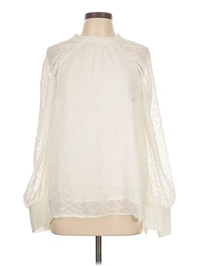 Pre-owned Mary Square Long Sleeve Blouse In Ivory