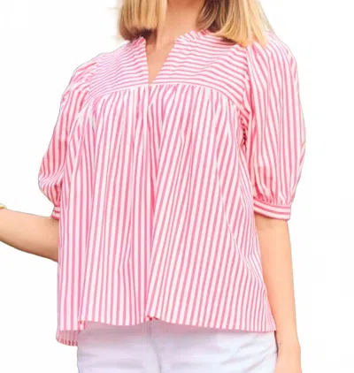 Mary Square Maggie Lined Up Blouse In Pink