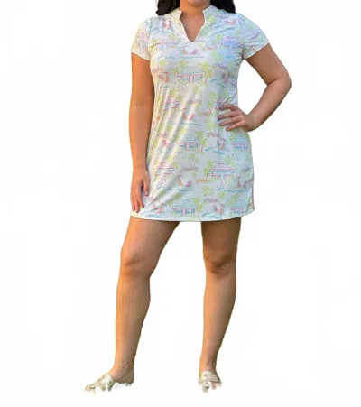 Mary Square Montauk Mini Dress In Cabana Paradise In Multi