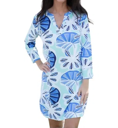 Mary Square Nantucket Mini Dress Upf 50 In Blooms In Tulum Mint In Multi