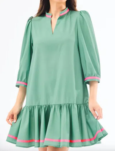 Mary Square Naomi Dress In Basil In Gray