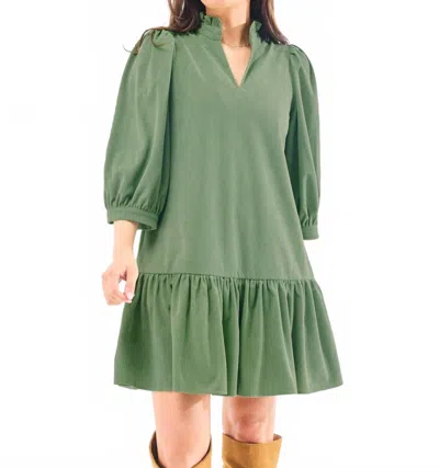 Mary Square Naomi Dress In Vineyard In Green