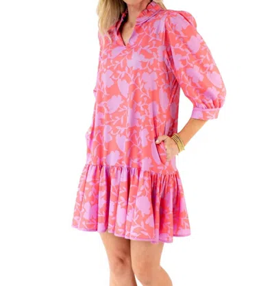 Mary Square Naomi Dress -plus In Pink In Multi