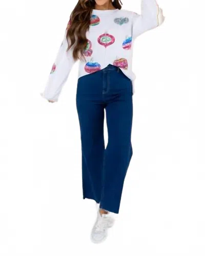 Mary Square Ornaments Katie Sweatshirt In White