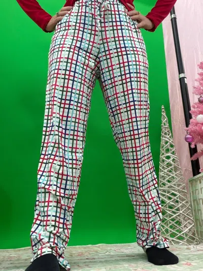 Mary Square Plaid Christmas Pajama Pants In Multi