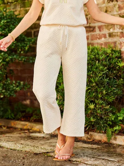 Mary Square Porter Pant In Ivory In Multi
