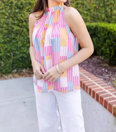 Mary Square Presley Top In Boardwalk Pink