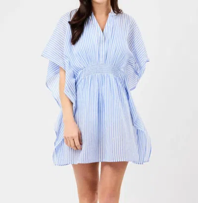 Mary Square Priscilla Mini Dress In Blue & White Stripe In Multi