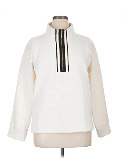 Pre-owned Mary Square Pullover Sweater In White