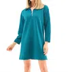 Mary Square Raven Mini Dress In Gulf Blue In Blue