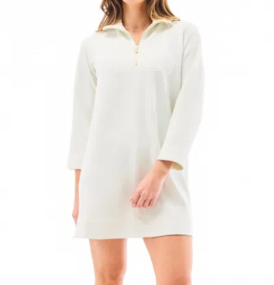 Mary Square Raven Mini Dress In Ivory In White