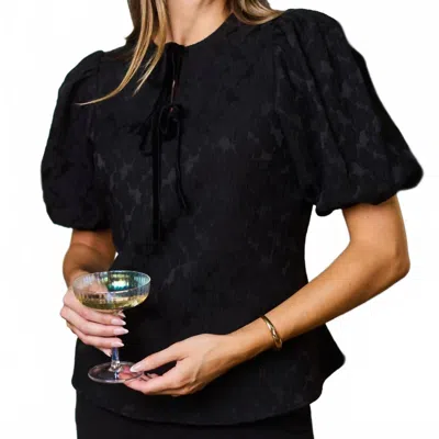 Mary Square Ren Jet Blouse In Black
