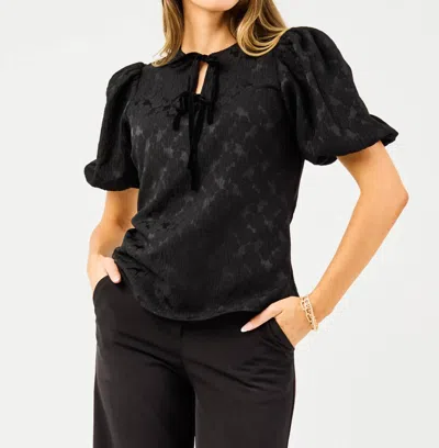 Mary Square Ren Top In Jet Black