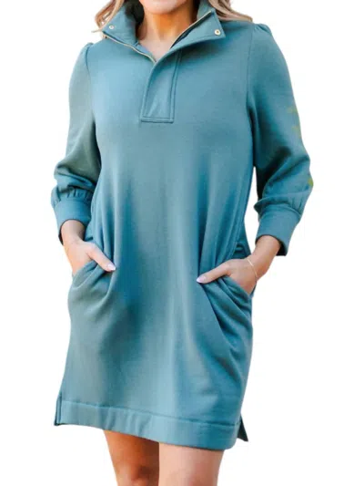 Mary Square Robyn Sage Dress In Blue