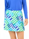 Mary Square Saratoga Skort In Swept Away Green In Multi