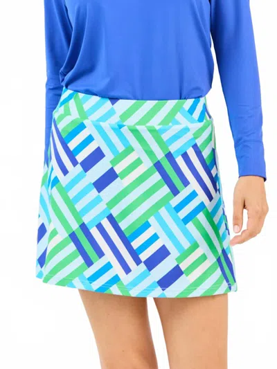Mary Square Saratoga Skort In Swept Away Green In Multi