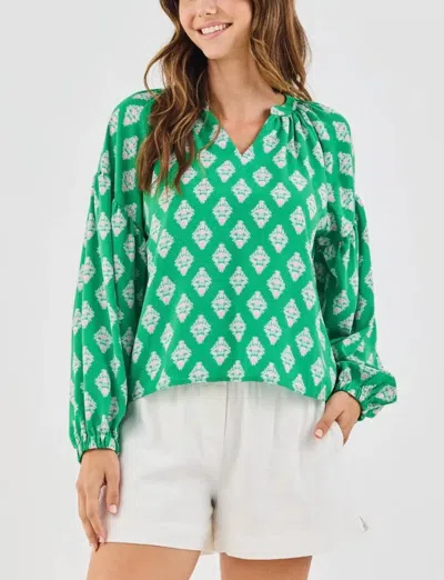 Mary Square Scarlette Early Riser Top In Green