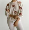 Mary Square Millie Football-sequin Sweatshirt In Gold In Multi