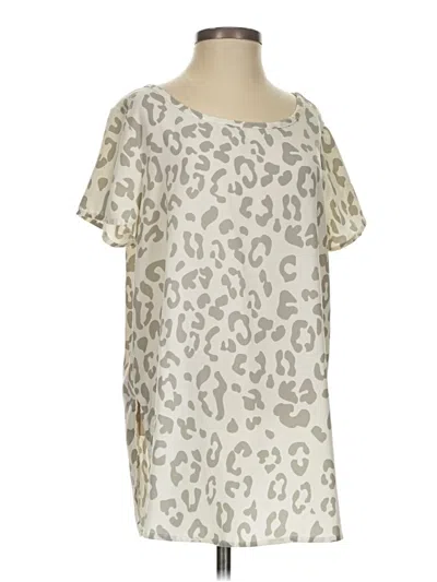 Pre-owned Mary Square Short Sleeve Blouse In Silver