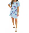 Mary Square Short Sleeve Usa Bows Short Dress In Rbw In Blue
