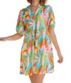 MARY SQUARE SHORT SLEEVED DRESS IN GET TROPICAL