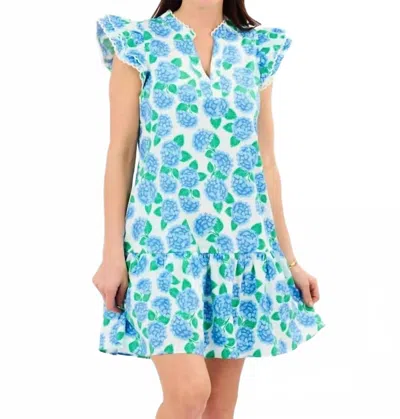 Mary Square Sierra Dress In Summerfair Blue In Animal Print