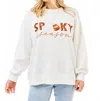 Mary Square Spooky Season Sequin Pullover In White In White
