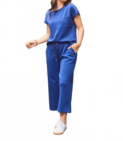 Mary Square The Sabrina Top & Pants Set In Blue