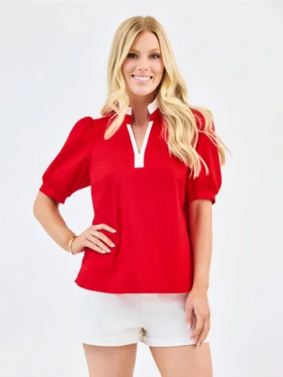 Mary Square Tricia Top In Red