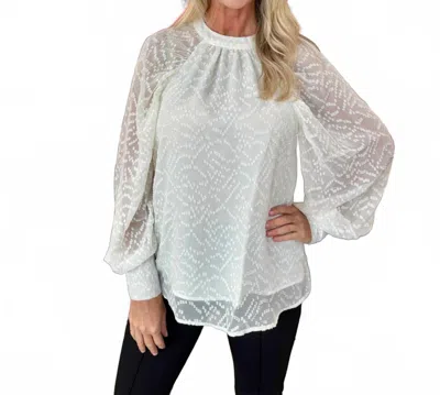 Mary Square Veronica Top In Marshmallow In White