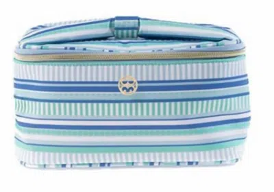Mary Square Women's Kiss And Make-up Bag In Simply Striped In Multi