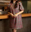 Mary Square Women's Libby Dress In Alpine Line Green In Multi