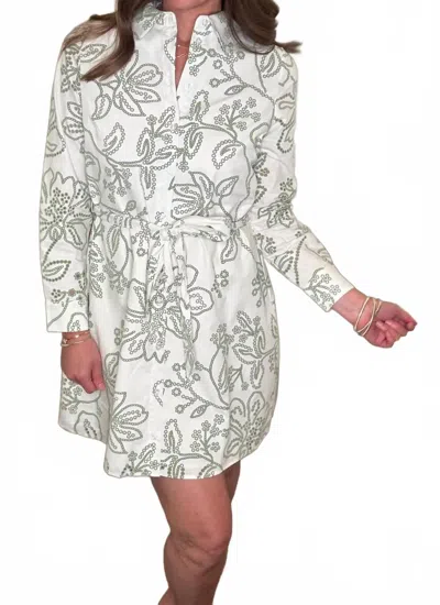 Mary Square Women's Sarah Lacecap Dress In White In Multi