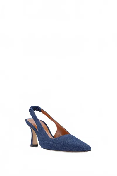 Maryam Amalki Women's Cassidy Squared Toe Slingback Pumps In Denim In Blue