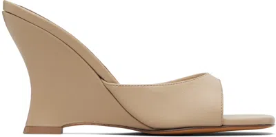 Maryam Nassir Zadeh Beige Lido Wedge Heeled Sandals In Neutral