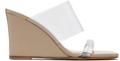 Maryam Nassir Zadeh Beige Olympia Wedge Heeled Sandals In Brown