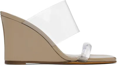 Maryam Nassir Zadeh Beige Olympia Wedge Heeled Sandals In 380 Adobe