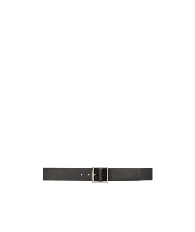 Maryam Nassir Zadeh Black Logo Buckle Belt