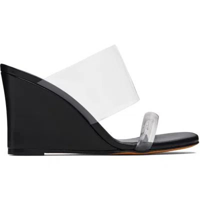 Maryam Nassir Zadeh Black Olympia Wedge Heeled Sandals In 000 Black Calf