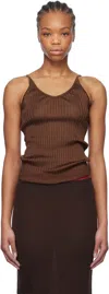Maryam Nassir Zadeh Brown Blanca Tank Top In 754 Silt