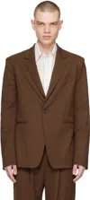 Maryam Nassir Zadeh Brown Focus Blazer In 955 Carob