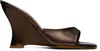 Maryam Nassir Zadeh Brown Lido Wedge Heeled Sandals In 663 Moro Metallic Ca