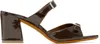 Maryam Nassir Zadeh Brown Una Heeled Sandals In 319 Carob Patent